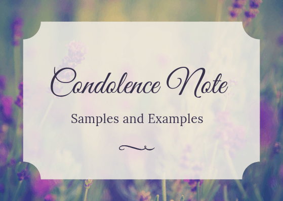 Condolence Note