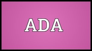 ADA Full Form